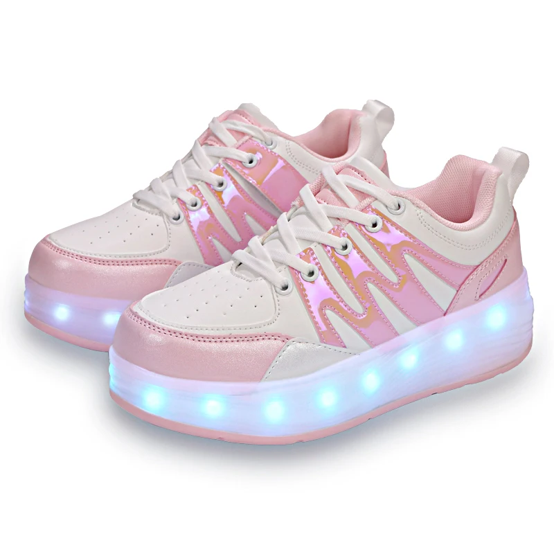 Latest Trending Hot Selling Factory Footwear Colorful Sports Outdoor Breathable Soft Bottom Flashing Rollerskate