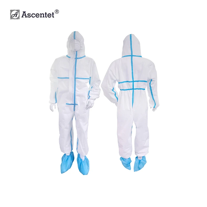 Disposable nonwoven biological chemical isolation gown safety suits