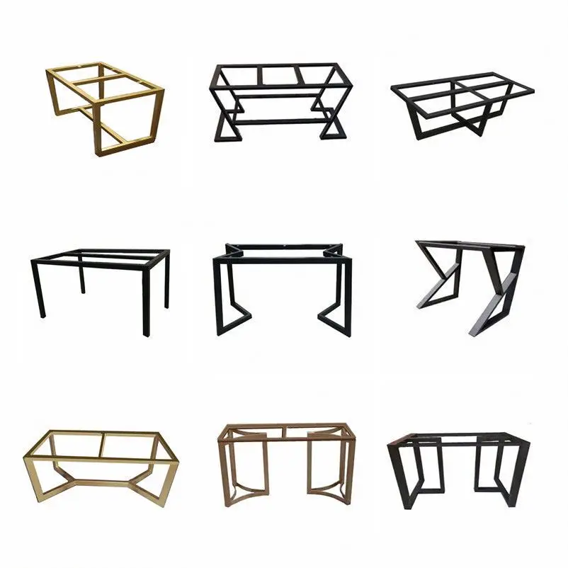Tischgestell Modern Square Country Style Dining Office Furniture Computer Desk Leg Steel Metal Iron Table Bench Legs Table Frame