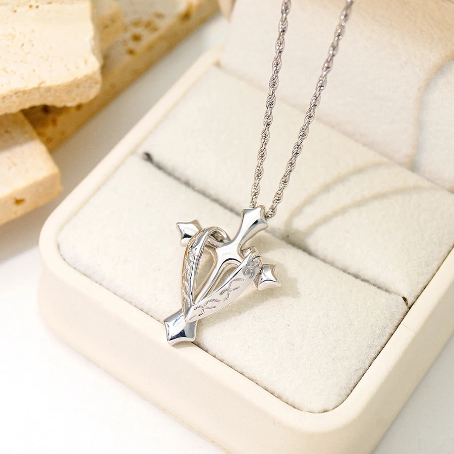 Wholesale Christian Jesus Cross Pendant Fashion Jewelry Wholesale Women Accessories Sterling Silver Custom Jewelry