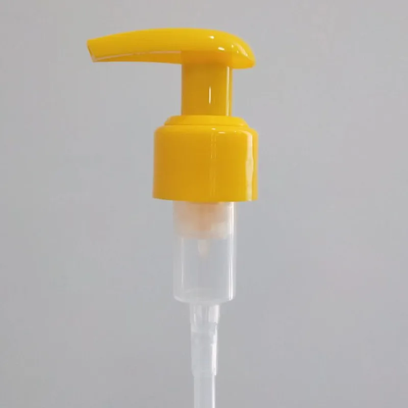 Left Right Lock Body Lotion Yellow Plastic Pump 24/410 Hand Lotion Dispenser Pump