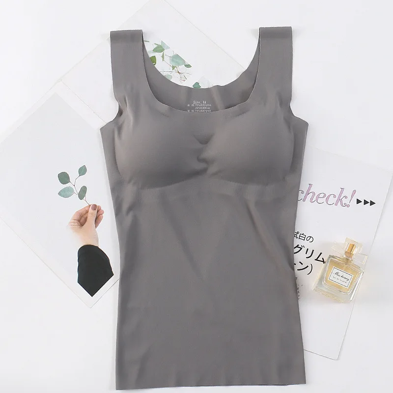 6501 женский цельный бесшовный топ из вискозы для йоги невидимые майки без рукавов топы похудения бюстгальтер сна жилет