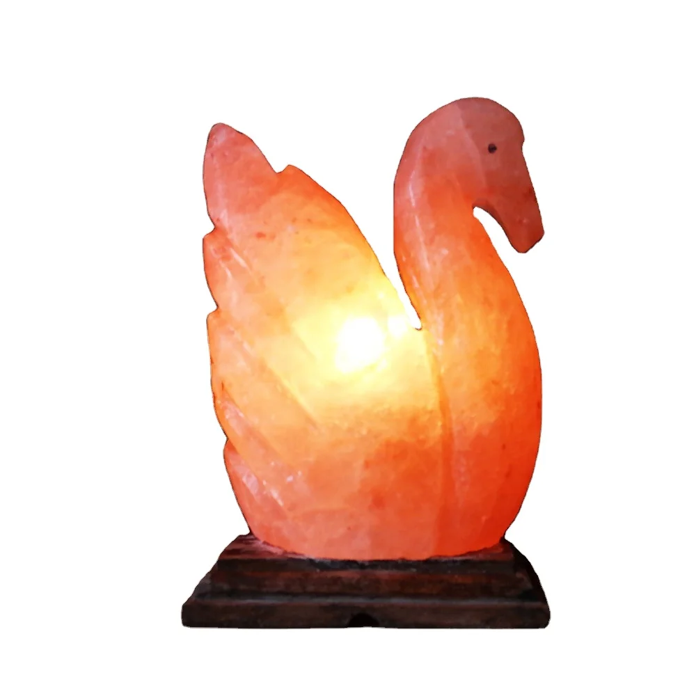 Wholesale Pakistan Himalayan Natural Rock Salt Lamp Swan Shaped Home Decor Study Bedside