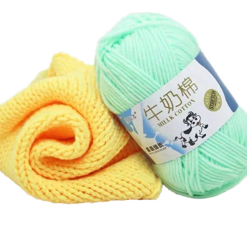 wholesale 5ply cotton blended yarn milk cotton yarn crochet Hand Knitting yarn