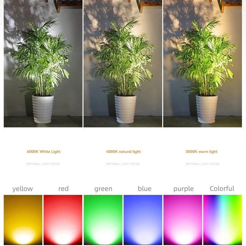Multi-standard Waterproof Outdoor Garden LED Spotlight Plug-in Tree Lighting Landscape Lighting Lawn Lamp