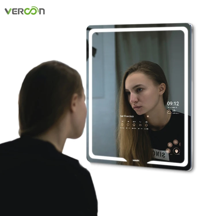 Горячая Распродажа! Система android smart TV mirror мультимедийный сенсорный экран светодиодная подсветка умное зеркало для туалетного столика