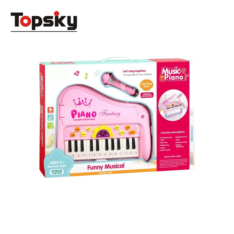 Multi function educational musical toy electric piano keyboard toy microphone with GCC