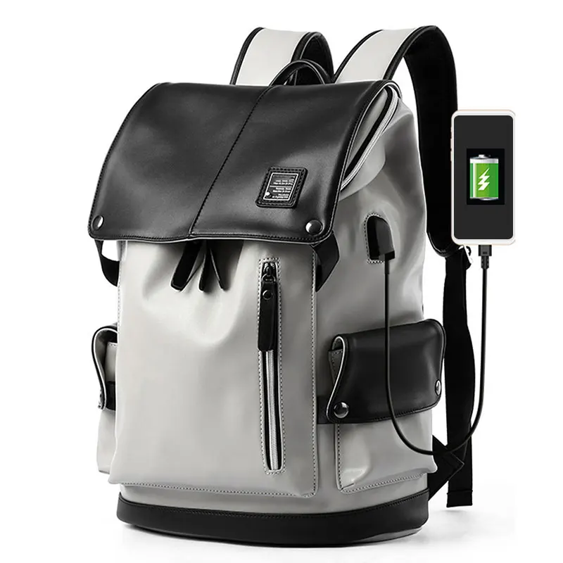 Mochila Vegan Leather Dayback Teen Bookbags Laptop Bag Women Back Pack Custom Men Backpacks