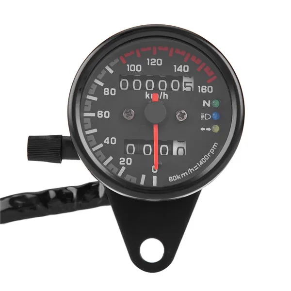 
Wholesale Cheap Motorcycle Odometer Speedometer Gauge Signal Dual Digital Display KM/H Without Kege 