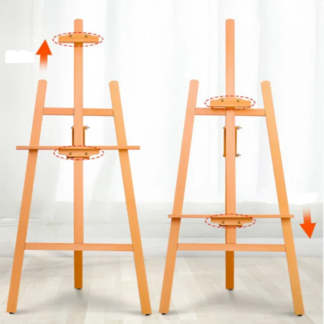 Adjustable artist wooden triangular display painting art easel stand