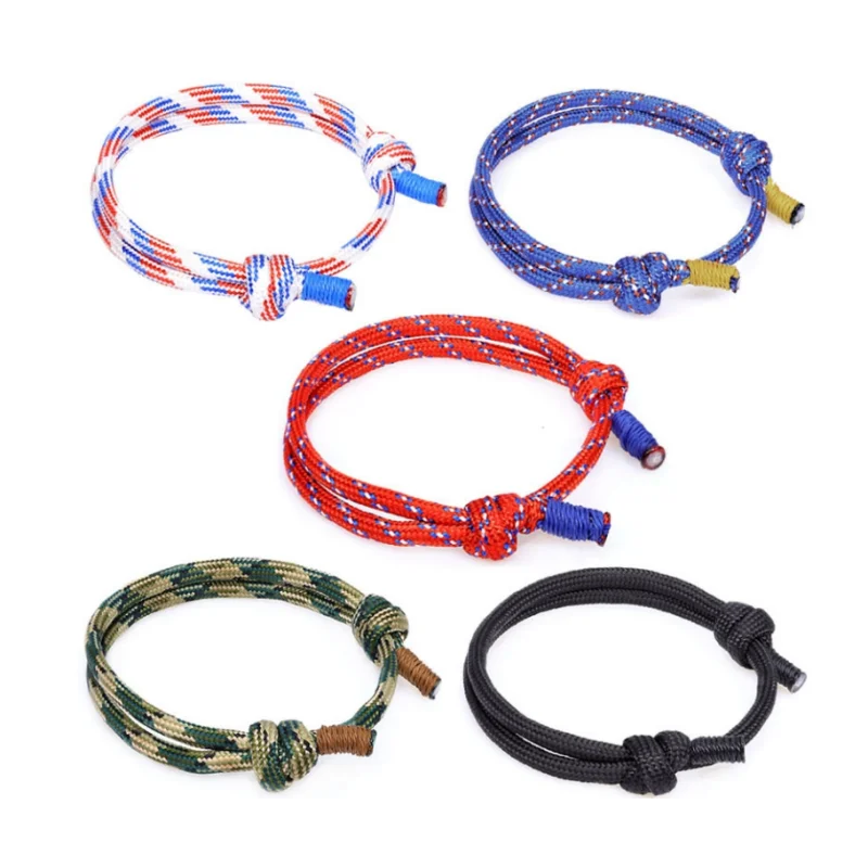 Nautical Braided Bracelet Handmade Navy Rope Cord Bracelet Cool String Bracelet for Men Women Adjustable