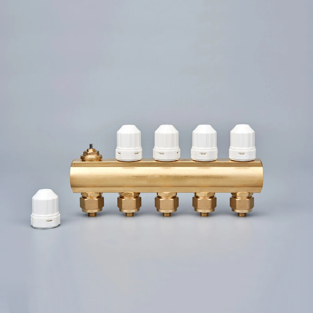 High Quality Floor Heating Brass Manifold Fitting For Floor Heating System With Flowmeter