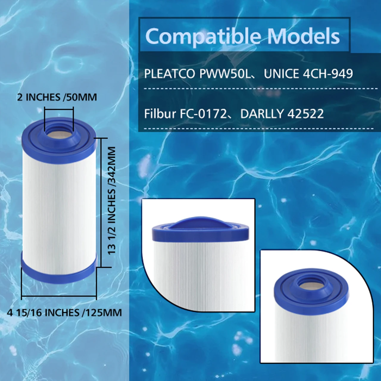 Replacement Spa Filter for 4CH-949 PWW50L FC-0712 Swimming Pool Filter Cartridge
