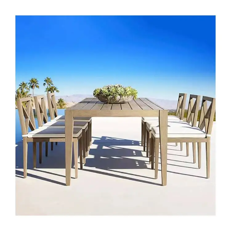 Modern outdoor garden armchairs living room courtyard chairs teak furniture