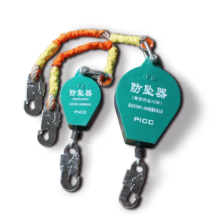 Nylon Retractable Fall Arrest Systems Steel Wire Rope Safety Devices for Fall Prevention