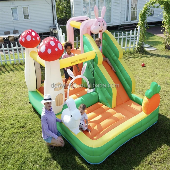 Dolphin Outdoor Playground Kid Toy Game Water Slide Commercial Inflatable Bouncy Castle Jumping Bounce Inflatable Bouncy Castle