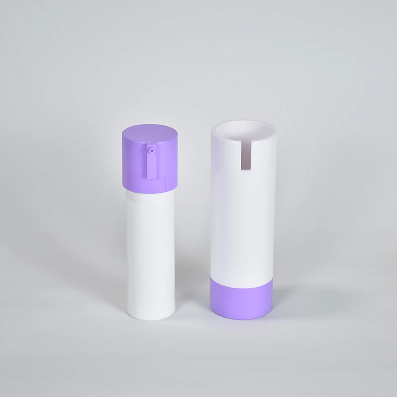 High Quality Eco-Friendly Custom Plastic Luxury Cosmetic Pump Lotion ABS Airless Bottle with Logo Printing and Seal