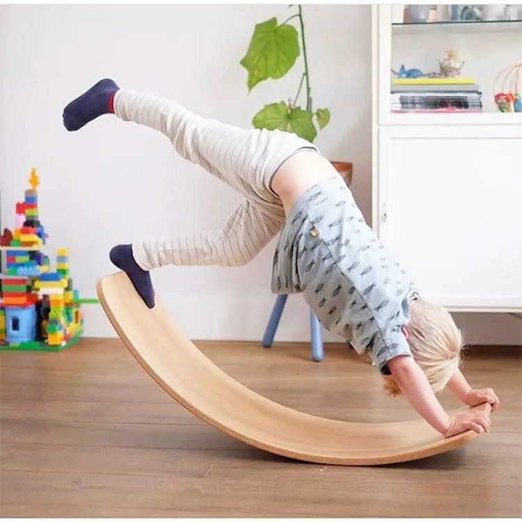 Wholesale Original Wooden Balance Board Toys Educational Curvy Fulls Body