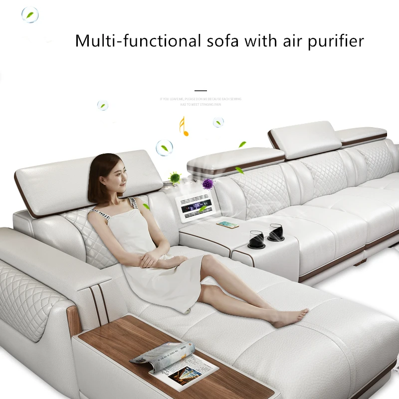 Living room furniture Leisure Modular Leather Sofa Comfortable Durable Deep Sofa Contemporary Sofa Set Luxury