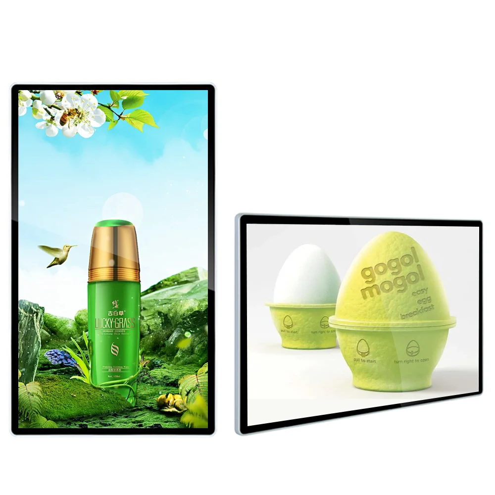 Sexy lcd video player LCD menu board 450nits brightness,wall-mounted lcd touch screen digital signage advertising player