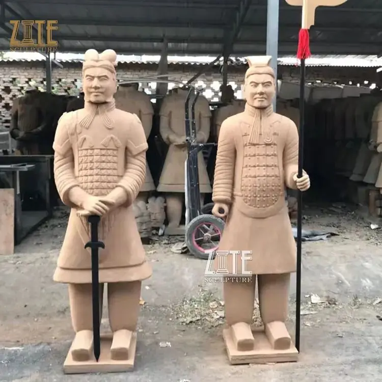 Hand Carved Life Size Terra cotta warriors sculpture