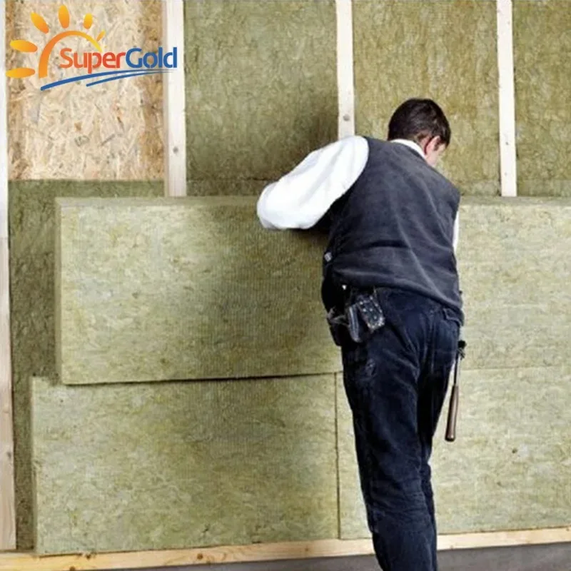 SuperGold building materials fireproof rock wool board 150mm 100kg/m3 rock wool for construction