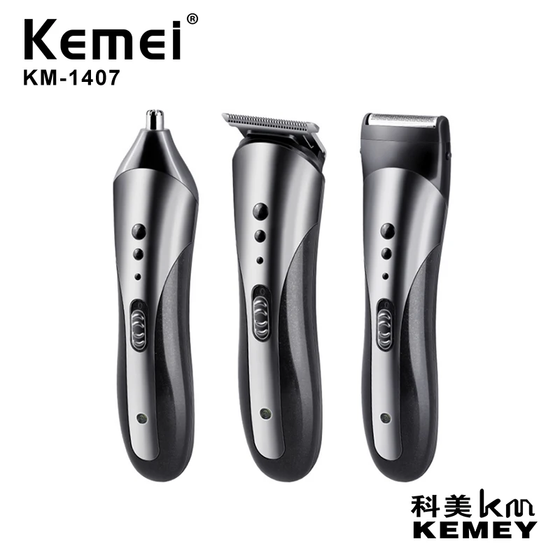  Kemei электрическая машинка для стрижки волос KM-1407 бритва триммер носа 3 в 1multi-function головка