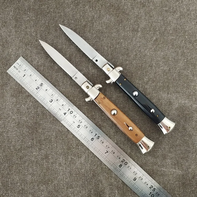 Fast Opening Self Defense Tactical Flipper Knife in One-Hand Opening & Closing  with Safety Latch