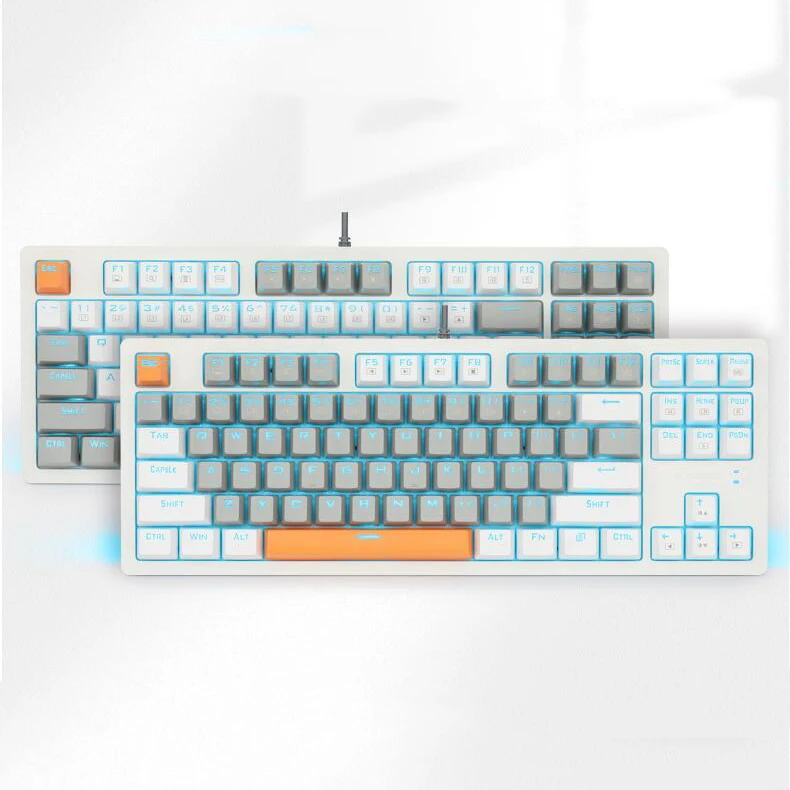 E-Yooso 80% K620 87 Key Blue Red Switch Hot Swap Wired Gaming TKL Mechanical Keyboard