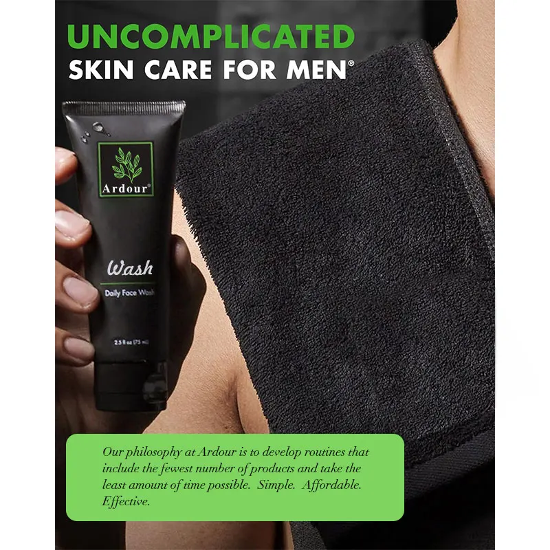 OEM Mens Skin Care Set Face Wash Kit for Fines Lines & Wrinkles Includes Face Wash Facial Scrub & Moisturizer