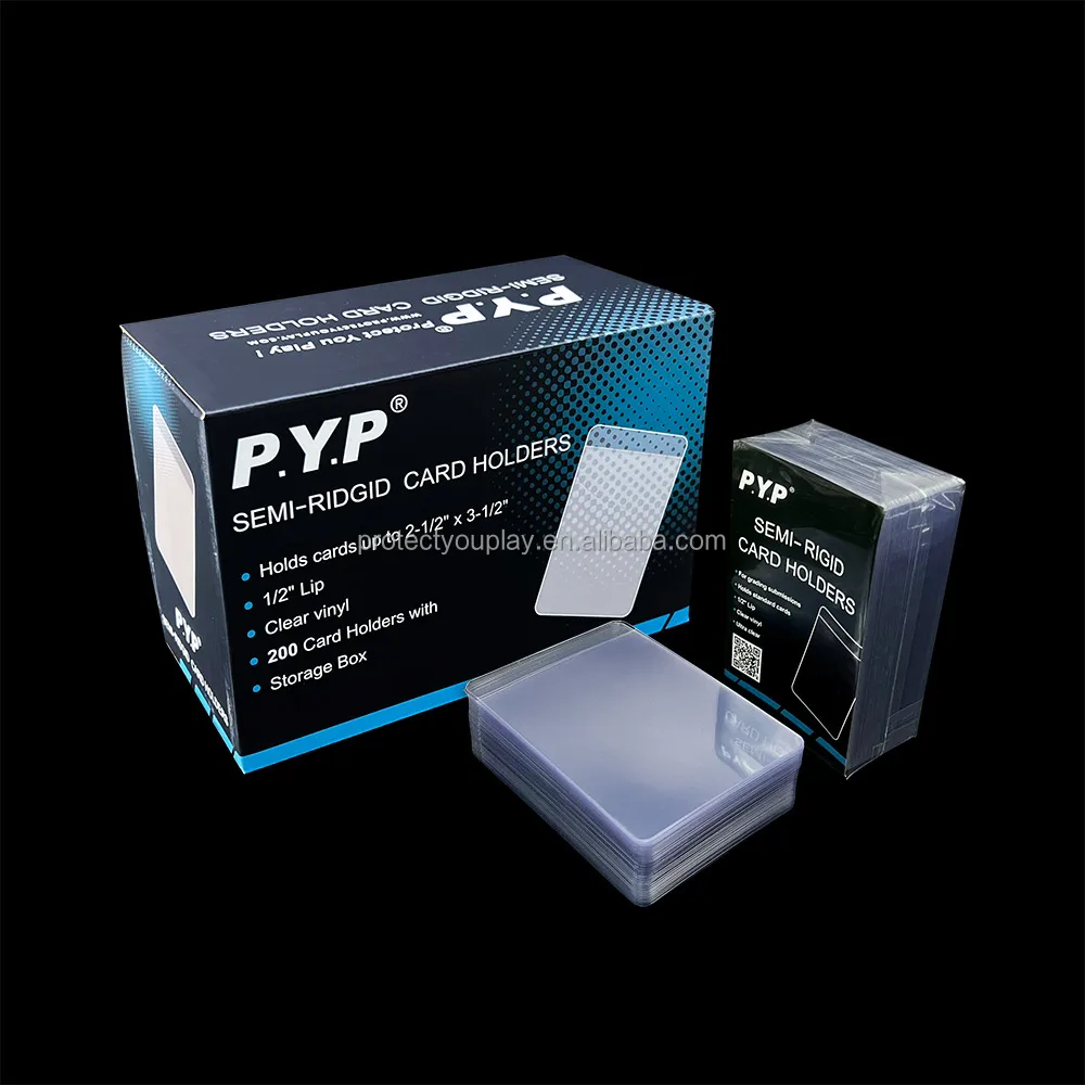 Ультрапрозрачный Профессиональный Полужесткий защитный чехол с карманом для карт для покемона, футбола, баскетбола, занятий спортом