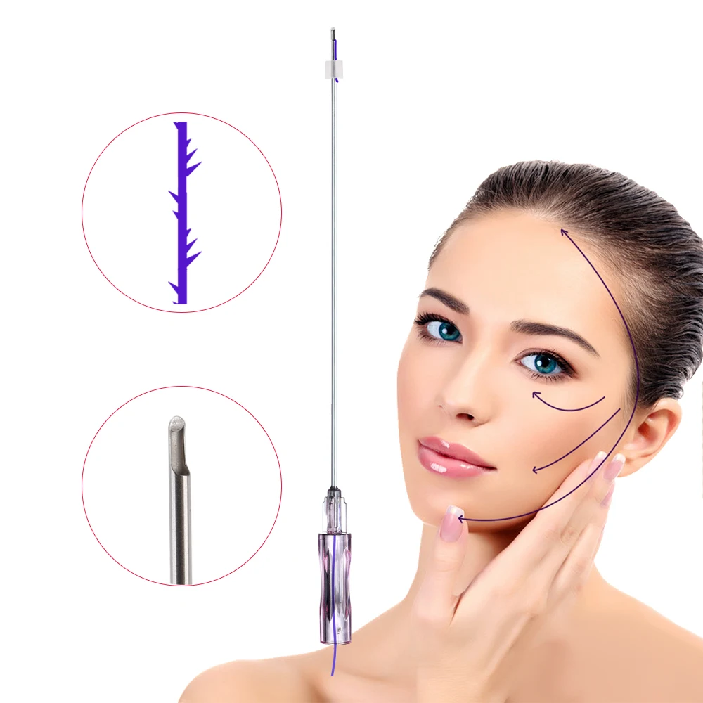High Quality L Blunt Needle 18G 120mm Beauty Salon Use Cog 4d Thread Lift Face Lift Pdo