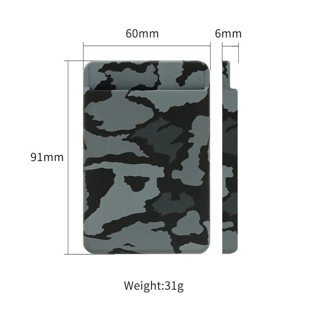 New Built-in 17pcs Magnet Can Hold 2 PCs Credit Card Stick on Phone Back Silicone Magnetic Phone Card Holder Phone Wallet