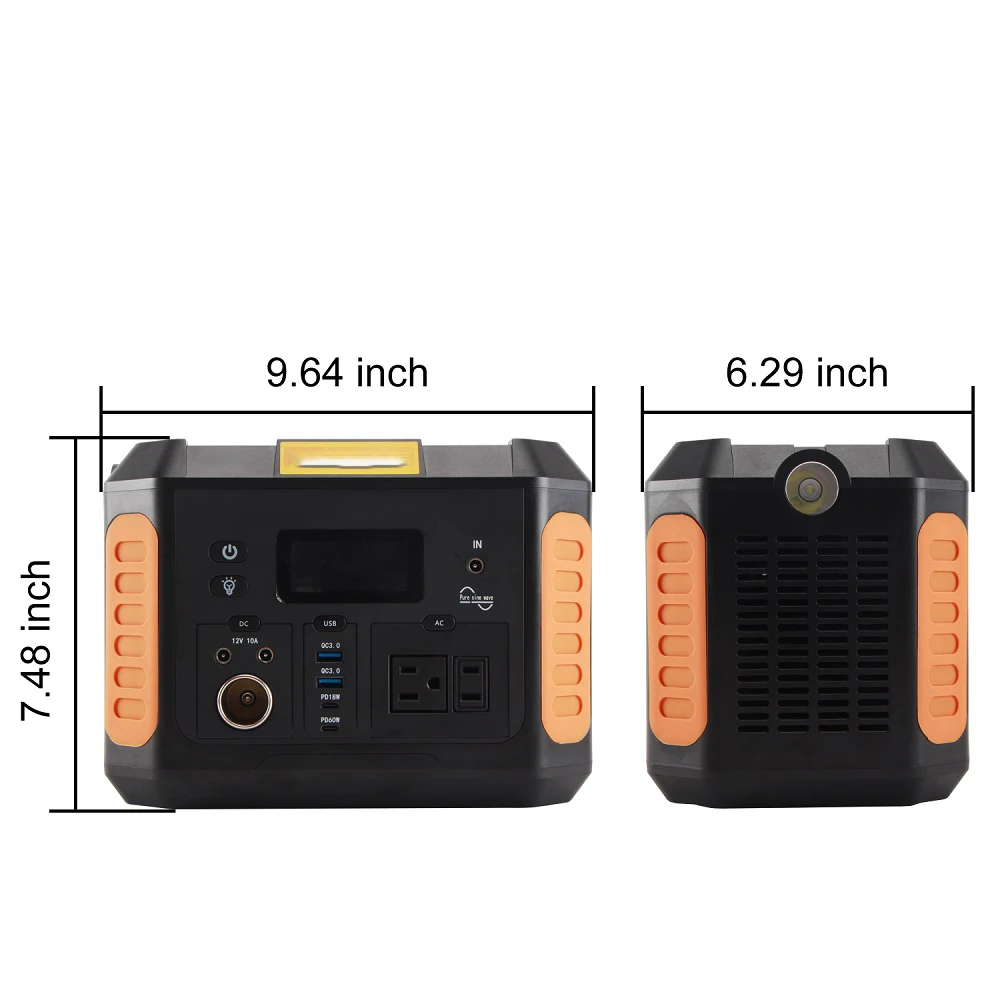 OEM 500W Mini Size Portable Power Station QC 3.0 PD60W Quick Charge Wireless Charging  Solar Power Supply Factory Price