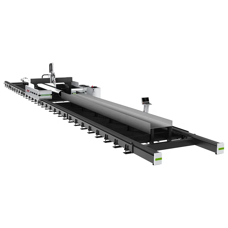 High Speed Bevel Fiber Tube Laser Cutting Machine Structural Steel 12kw 20kw 30kw Gantry Fiber Laser Bevel Cutting Machine Price