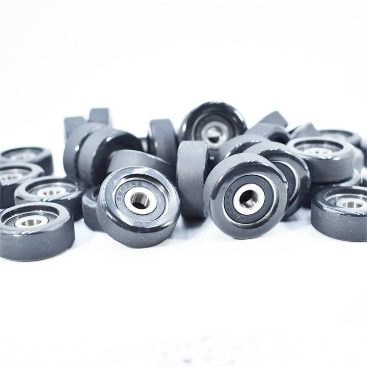 SEMEI oil resistant conveyor belt pulley wheels PU62626-10 6x26x10mm pulley wheels with bearings