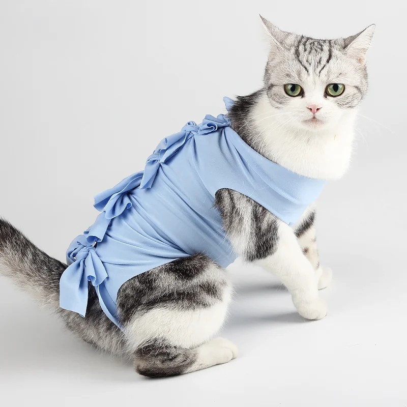 
Professional Cat Recovery Suit Cat Breathable Suit Gown Clothes Special Costume for Cat Supplies 