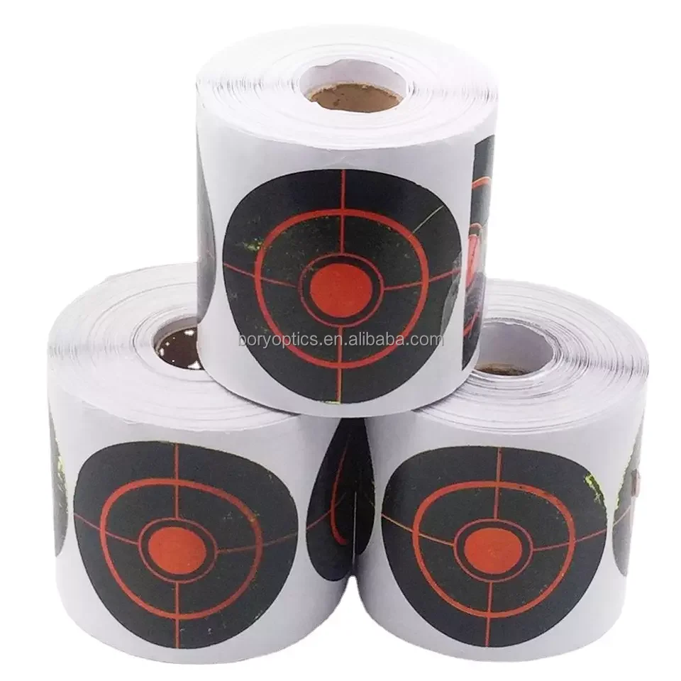 100pcs/Roll Shooting Target 3inch Adhesive Shoot Targets Splatter Reactive Stickers For Outdoor Hunting Shooting Training Aim