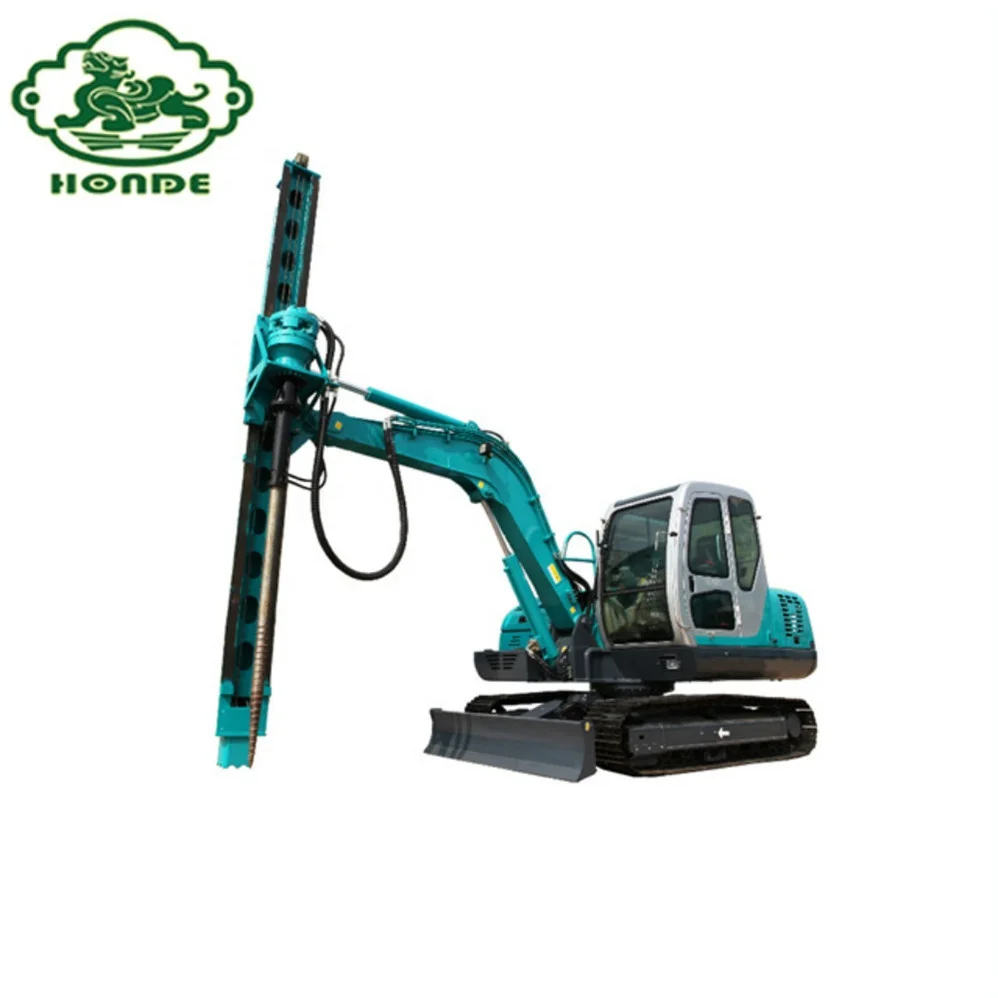 Hydraulic Drop Hammer Ground Screw Post Ramming Pile Driver Machine