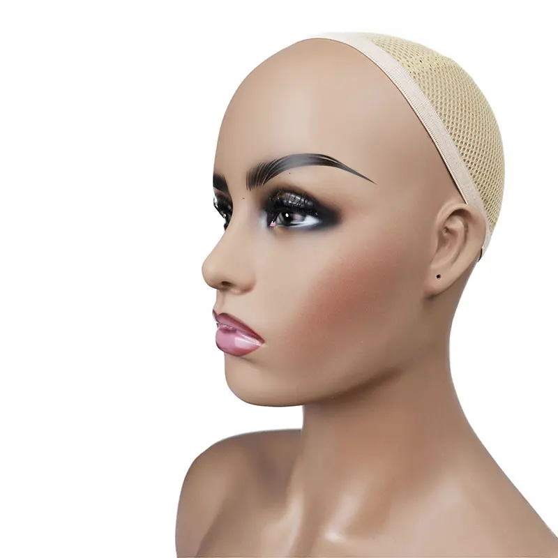 
Dark Skin African PVC Big Breast Realistic Female Mannequin Head with Shoulders for Wigs Display Mannequins MOQ 1 Piece 