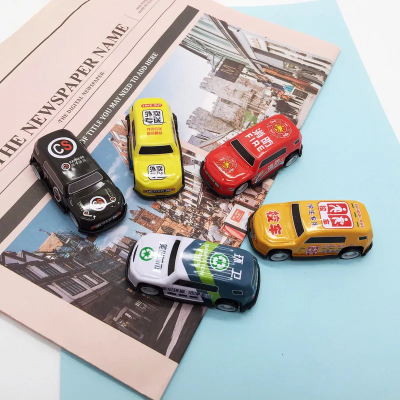 Custom Wholesale Hot Selling Kids Metal Iron Mini Small Car Model Toy Pull Back Inertia Cars