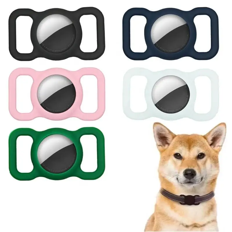 Hot Selling Silicone Waterproof Airtag Case Air Tag Dog Collar for Air Tags Tracker Pet Accessories