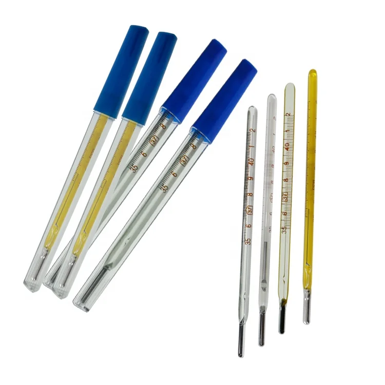 High Quality Medical Mercury Oral Armpit Glass Clinical Celsius and Fahrenheit Thermometer