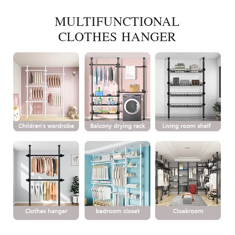 Home Style Bedroom Wardrobe Corner Closet Storage Portable Wardrobe Foldable Metal Wardrobe Cabinet