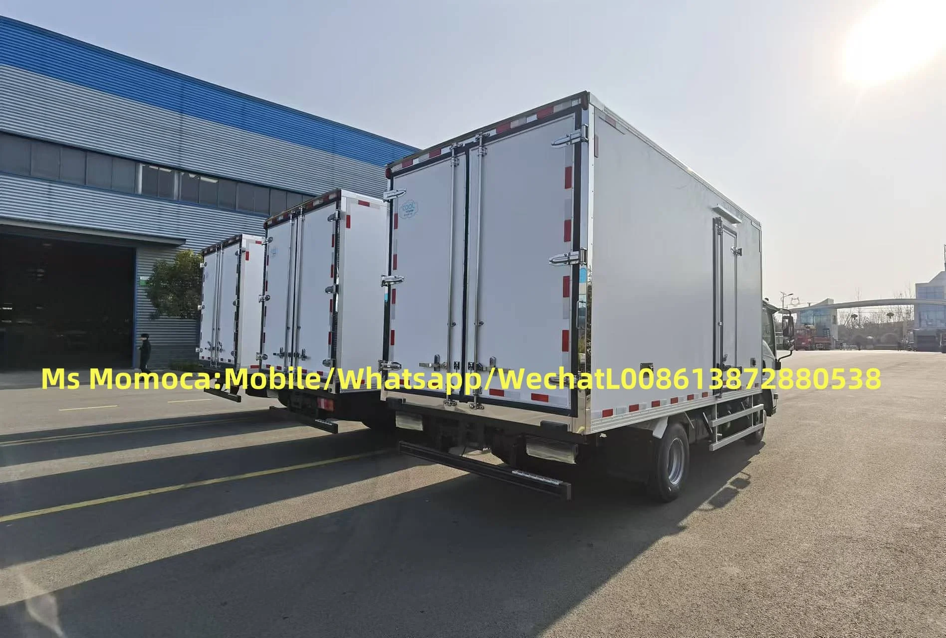 I SUZU ES7 refrigerator van box truck 5tons with carrier units/refrigerated cold room van truck