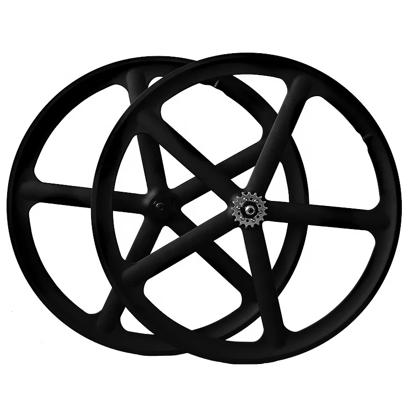 Manufacturers wholesale 700CC fixed gear magnesium alloy single speed V brake integrated wheel set
