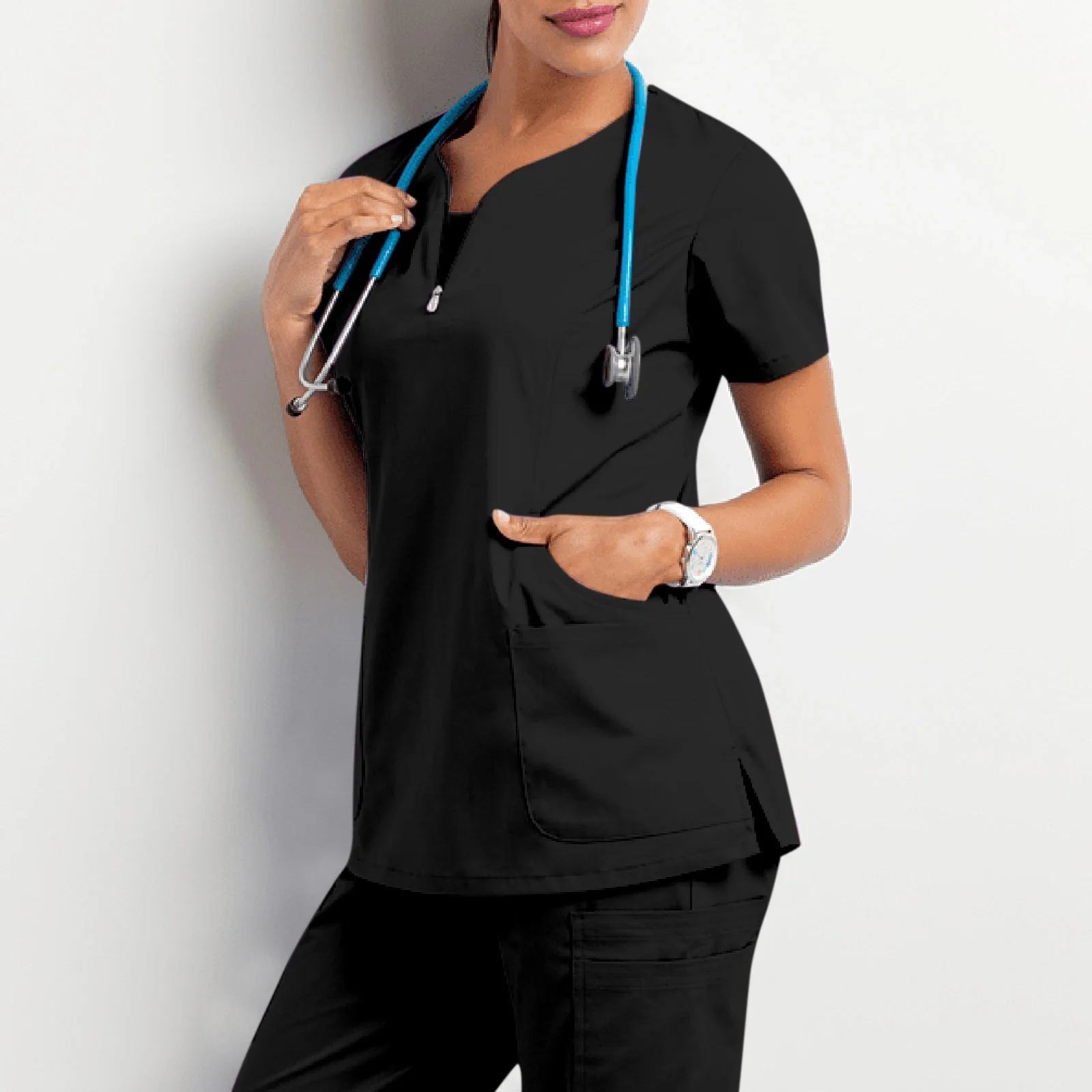 New Fashion 4-way Stretch Medical Uniform Medical Scrubs Sets Nursing Scrubs Hospital Uniform Customize Figs Scrubs Set Women