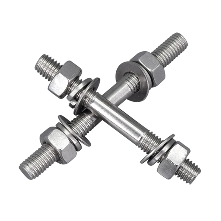 ASME 193 B6/B8/B16 Din975 S32750 дуплекс 2205 2507 супер Нержавеющая сталь шпилька болт алюминиевый резьбовой стержень под заказ резьба без головы