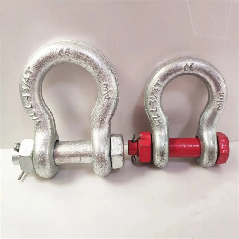 8.5t Heavy Duty g2130 bolt type g2150 Omega Anchor Bow Shackle g210 Lift Shackles Manufacturer g209 Lifting Bow Towing Shackle