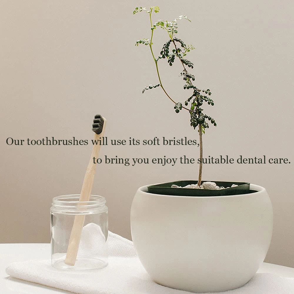 Premium Superfine Fiber Extra Ultra Micro Soft Nano Bamboo Charcoal 10000 Bristles Toothbrush Bamboo Toothbrush